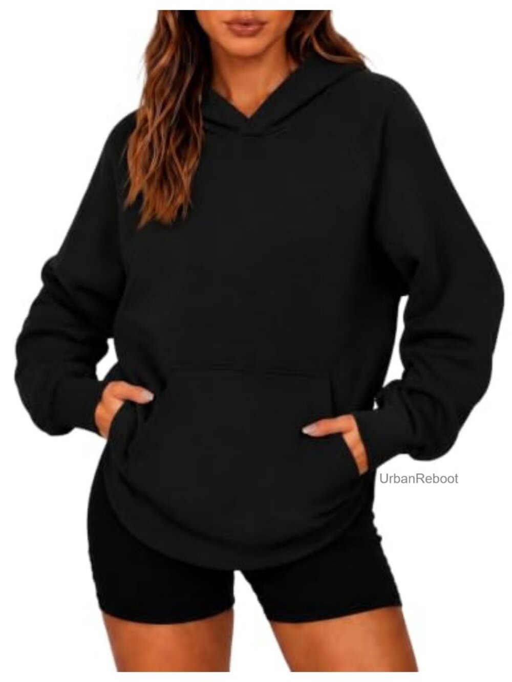 Oversized Fleece Hoodie Pullover Kangaroo Pocket Midweight